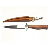 CUATOM HAND MADE KNIFE- WITH HAND MADE LEATHER