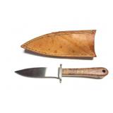 CUSTOM HAND MADE KNIFE AND HAND MADE LEATGER