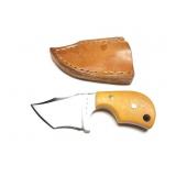 CUSTOM HAND MADE KNIFE AND HAND MADE LEATHER
