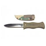 CUSTOM HAND MADE KNIFE- WITH HAND MADE SHEATH-