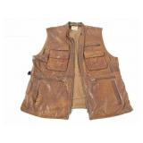 BANANA REPUBLIC-LARGE- BROWN LEATHER VEST