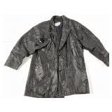 FITZ- WRIGHT- LARGE - BLACK- LEATHER JACKET-