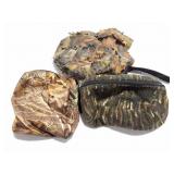 2- HUNTING POUCHES AND A CAMO FACE SHIELD