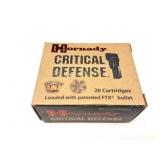 HORNADY 45 AUTO- CRITICAL DEFENSE- 20 ROUNDS- 185