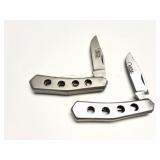 CRIPPLE CREEK- MASTER CUTLERY- 2 MATCHING KNIVES-