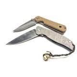 2- FOLDING KNIVES- ONE WITH FOB