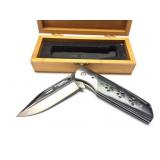 STRIDER KNIVES- DOG PAW- FOLDING KNIFE- IN WOODEN