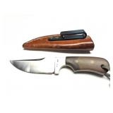 CUSTOM HAND MADE KNIFE- WITH HAND MADE LEATHER