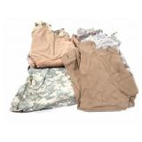 MILITARY CAMO AND CLOTHES LOT- 4 ITEMS