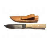 CUSTOM HAND MADE KNIFE- WITH WOODEN HANDLE- WITH