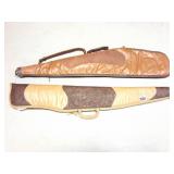 2- HAND TOOLED LEATHER LONG GUN CASES