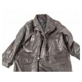 TURNBURY- XL-SOFT BLACK LEATHER COAT-LONG