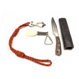 HAND CARVEDBONE FEATHER KEY CHAIN- HAND MADD