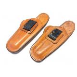2 LEATHER PISTOL SHEATHS