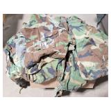 LARGE BOX OF ARMY CAMO AND MORE