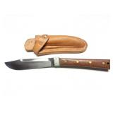 CUSTOM HAND MADE KNIFE- WITH LEATHER SHEATH-
