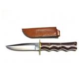 DELSON -S- KNIFE- WITH LEATHER SHEATH- MARKED BA1