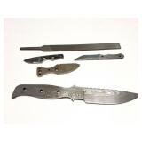 4- CUSTOM MADE KNIVES AND ONE SMALL FILE