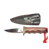 HAND MADE KNIFE WITH HAND MADE LEATHER SHEATH