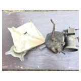 BRASS BLOW TIRCH- HAND CRANK VISE- SEED SOWER