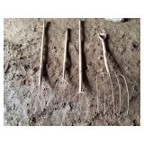 4 VINTAGE FORKS
