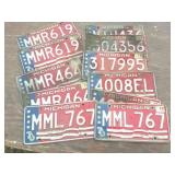 MICHIGAN BICENTENNIAL LICENSE PLATES- 4 MATCHING
