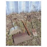 OUTDOOR TOOLS- SCOOP SHOVEL- PICK - SHOVEL AND