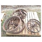 7- STEEL WHEELS- 3 ARE PAIRS