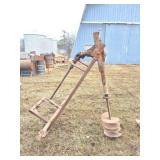 CUSTOM BUILT POST HOLE DRILL WITH AUGER BIT