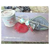 MINNIW BUCKET- MINOW TRAPS AND FISHING POLE