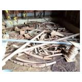 LARGE STEEL LOT - INSIDD CORNER OF BARN