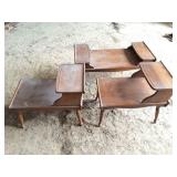 VINTAGE - 2 LAMP TABLES AND COFFEE TABLE