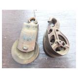 2- METAL PULLEYS
