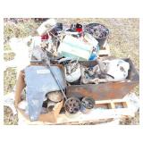 VINTAGE ROUND CAR HEAD LIGHTS MASONRY TOOLS-