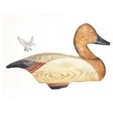 LARRY CRAWFORD-" CANVASBACK HEN DECOY"- LIMITED