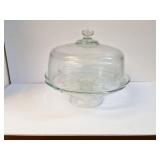 GLASS CAKE PLATE WITH LID