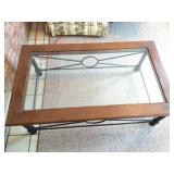 GLASS TOP COFFEE TABLE AND JNE END TABLE- NICE