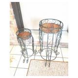 2 METAL PLANT STANDS