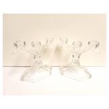 CRYSTAL CANDLESTICK HOLDERS