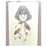 ORIGINAL PENCIL- SIGNED - FRAMED AND DATED- BY
