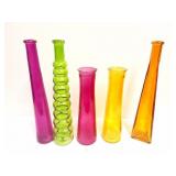 MULTI COLORED VASE LOT