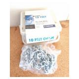 PEERLESS CHAIN - 10 FEET AND LOOSE NEW CHAIN IN A