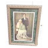 FRAMED - VINTAGE WEDDING PHOTO- APPROXIMATELY- 14