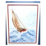 ORIGINAL WATERCOLOR- BY MCACLARET SCHULZ- FRAMED-