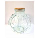 LARGE GLASS PUMPKIN CANNISTER