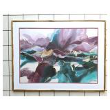 FRAMED SIGNED PRINT- APPROXIMATELY- 50 INCHES BY