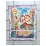 ORIGINAL ART WORK IN PLASTIC CASE- APPROXIMATELY-