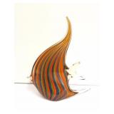 HEAVY GLASS STRIPED FISH-DECOR- APPROXIMATELY 9