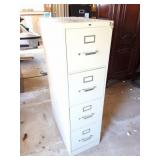 4 DRAWER METAL FILING CABINET- WITH KEY