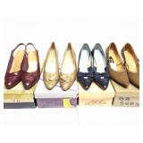 4 PAIRS LADIES VINTAGE SHOES- WITH BOXES